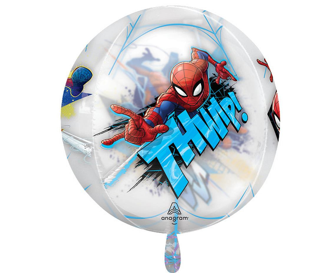 Foil balloon ORBZ Spiderman,  38x 40 cm, license EOL